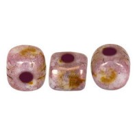 Les perles par Puca® Minos beads Opaque mix rose/gold ceramic look 03000/15695